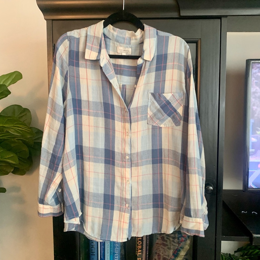 Lucky Brand Plaid Button Down
